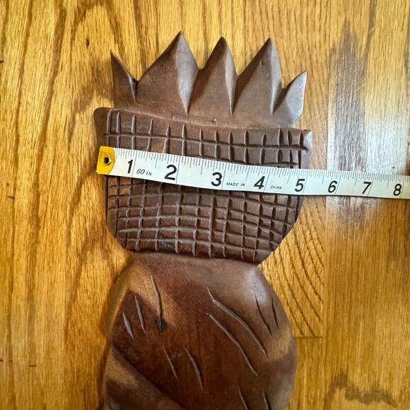 Vintage African Woman Wooden Hand Carved Crafted Sculpture Artisan Wall Decor - Picture 4 of 10